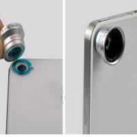 Набор линз для смартфона с магнитным креплением (рыбий глаз + макро + широкий угол)