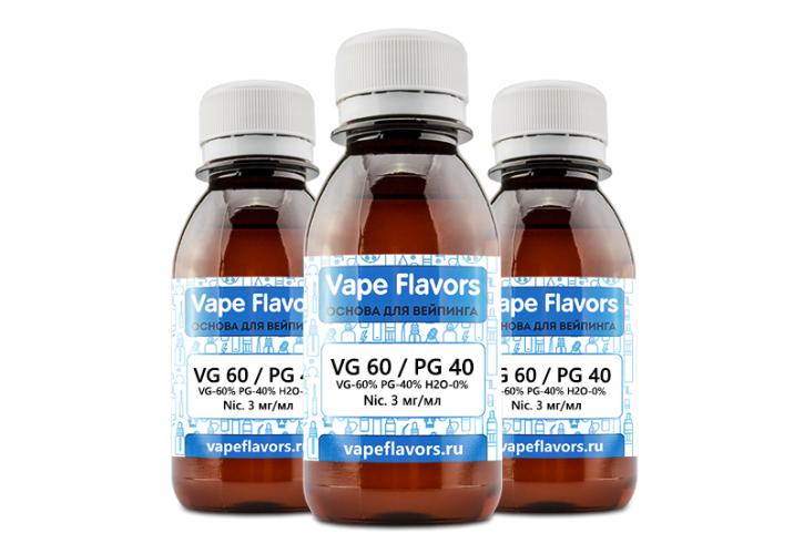 Основа Vape Flavors VG 60 / PG 40, 100 мл, 03 мг/мл