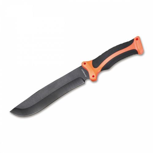 BK02MB204 FFB - нож с фиксир., рукоять пластик/резина, черн. клинок 440А